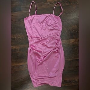 Honey and Rosie Blush Satin Dress